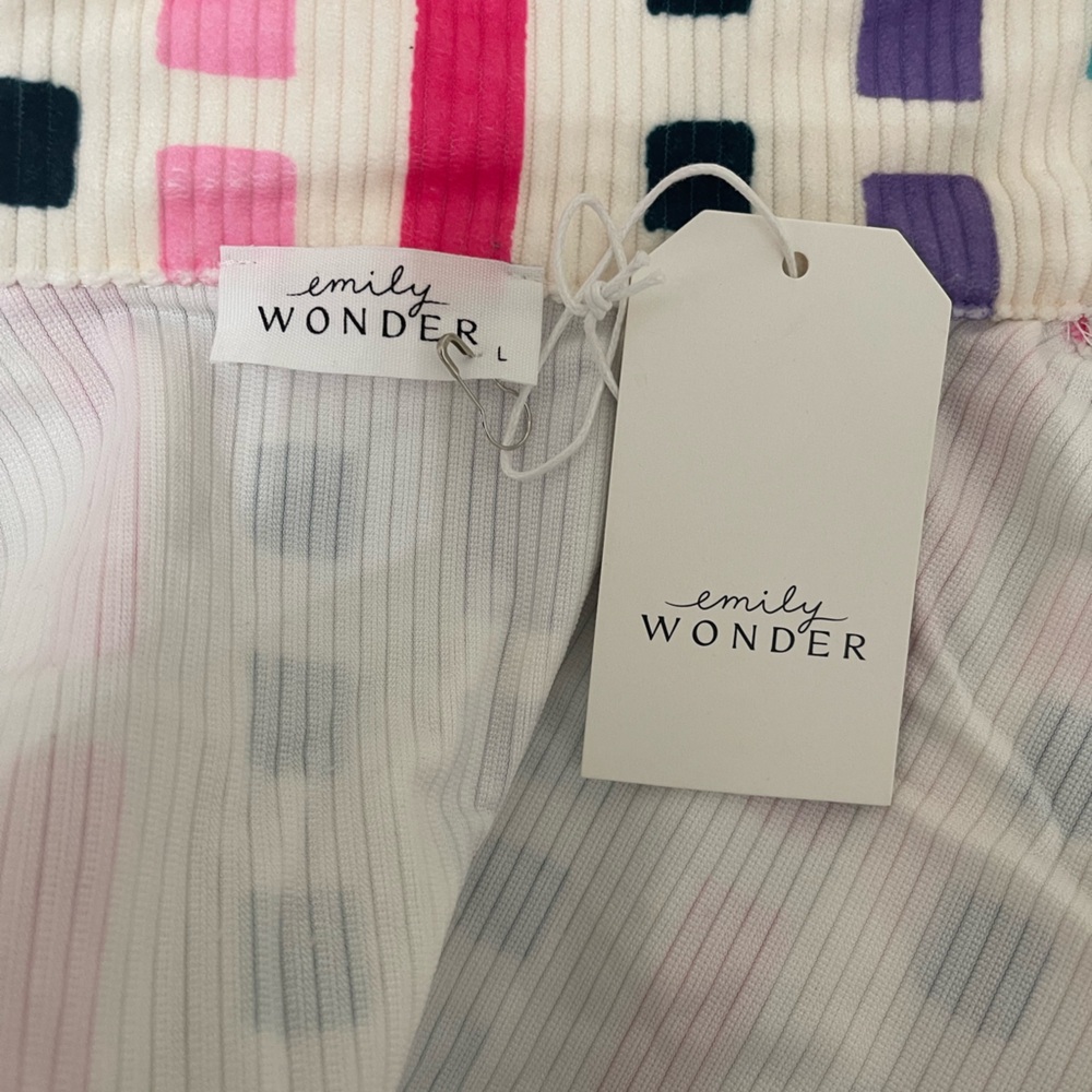 NWT Emily Wonder Pink Multicolor Geometric Print Jacket size large - Picture 8 of 8